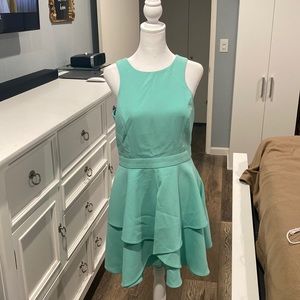 Mint ruffle dress
